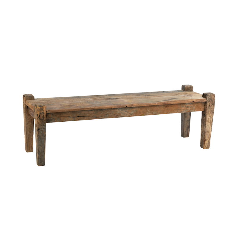 Banc en bois brut