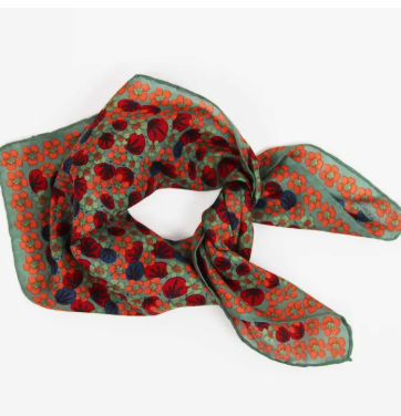 Foulard en soie fine 50x50