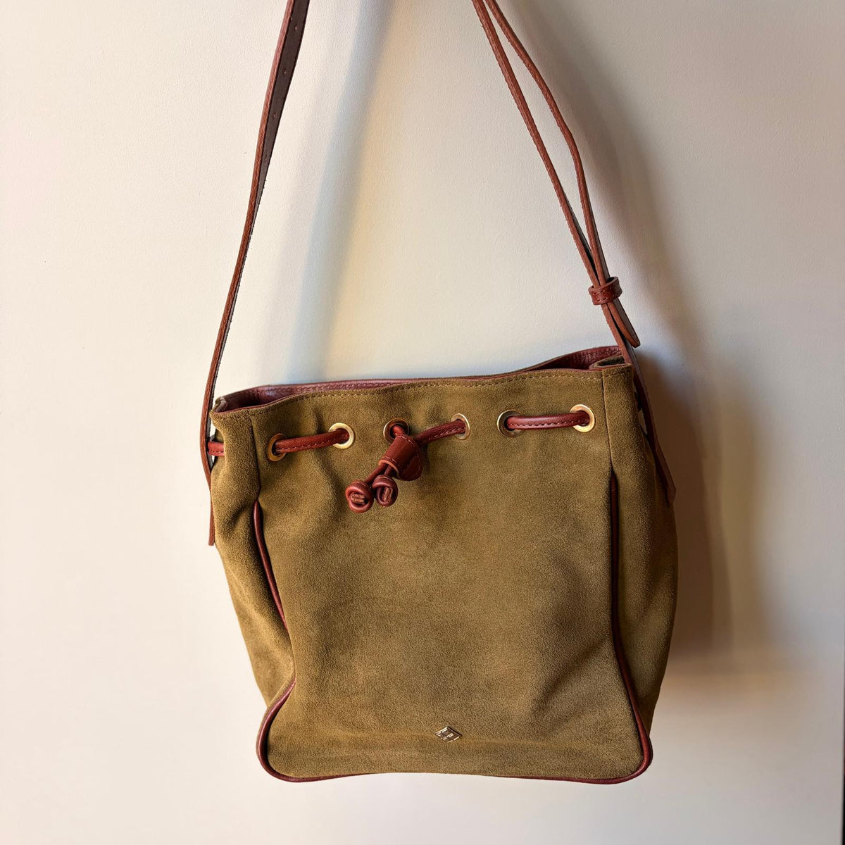 Sac en cuir et velour