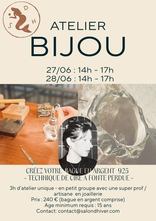 Atelier bague - technique de cire à fonte perdue