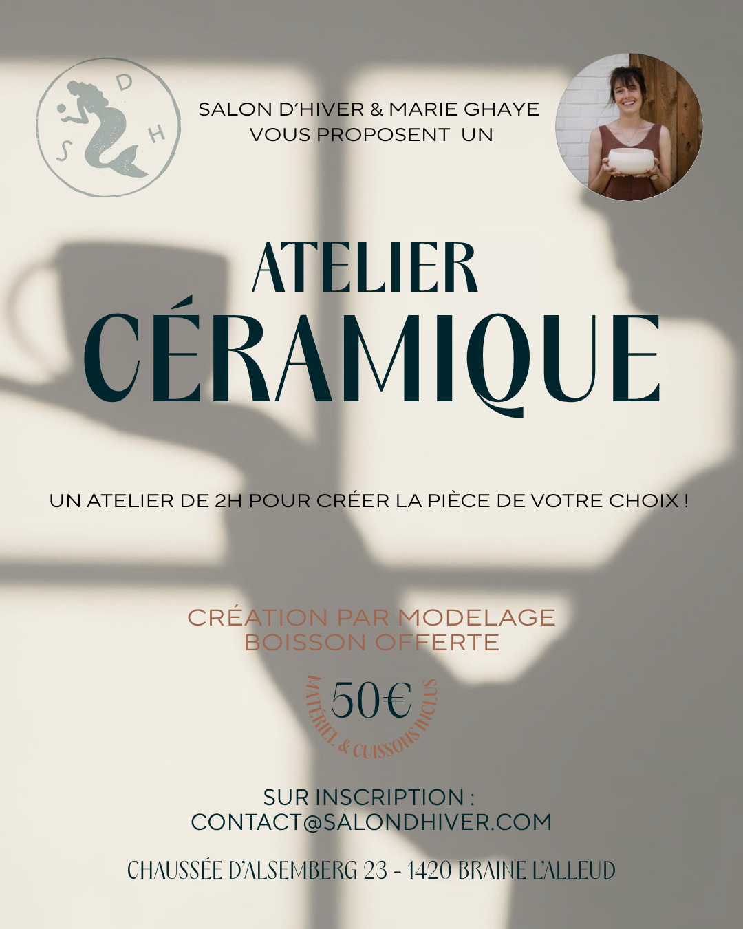 Atelier céramique le 18/10