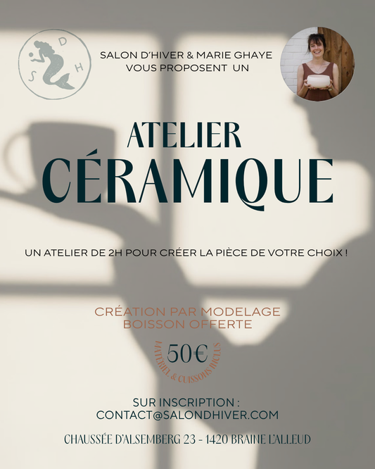 Atelier céramique le 18/10