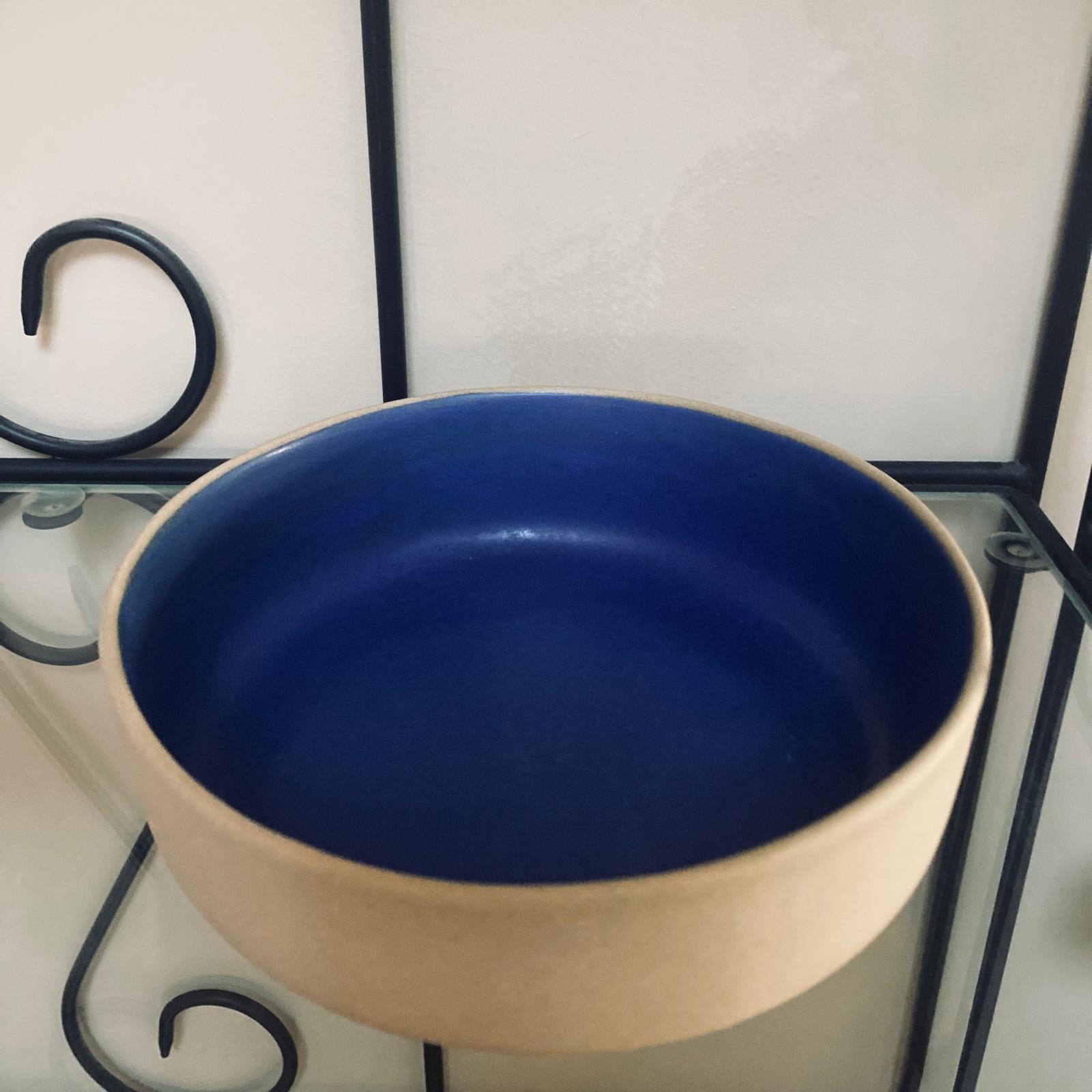 Bol en céramique Epalladio – fait main, glaçage bleu cobalt, décoration artisanale