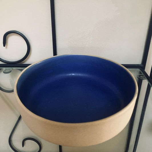 Bol en céramique Epalladio – fait main, glaçage bleu cobalt, décoration artisanale