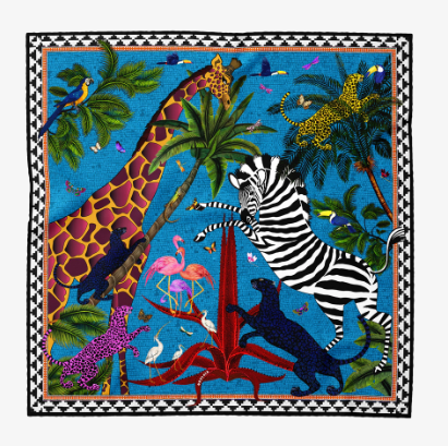 Foulard carré en soie