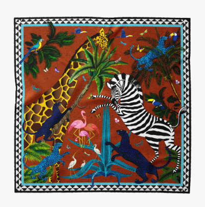 Foulard carré en soie