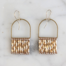 Boucles d'oreilles. Pendantes perlées