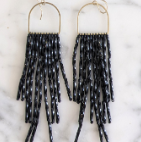Boucles d'oreilles. Pendantes perlées