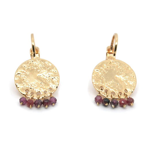 Boucles d'oreilles pépites et perles