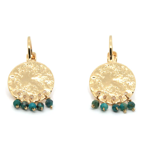 Boucles d'oreilles pépites et perles