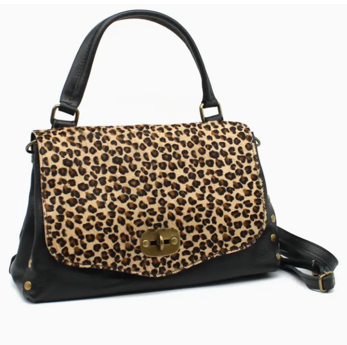 Sac en cuir et poil de vachette