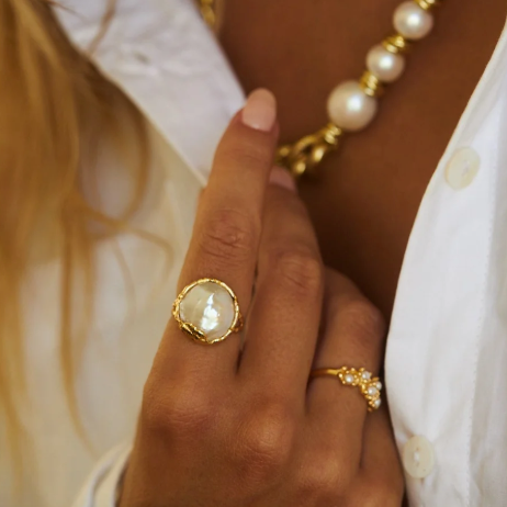 Bagues Perles blanches