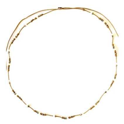 Collier perle et pyrite