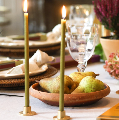 Duo de bougeoirs en laiton