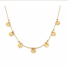 Collier pépites martelées