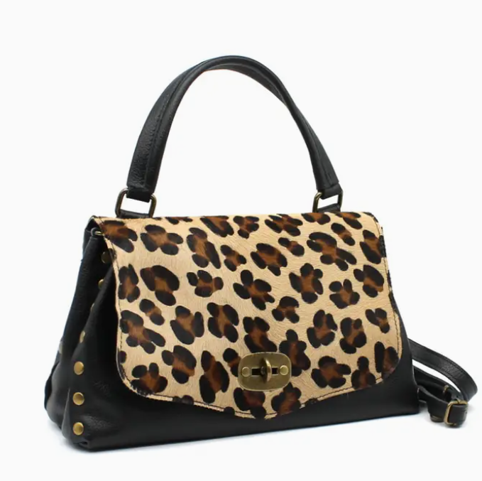 Sac en cuir et poil de vachette