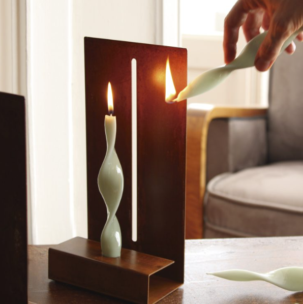 Bougeoir en acier corten