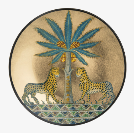 Plateau en verre imprimé