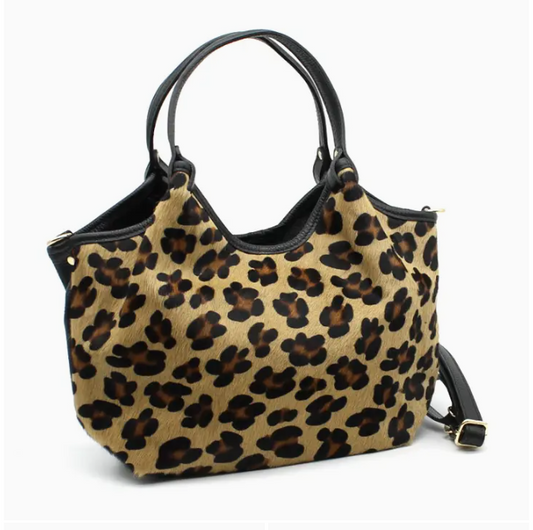 Sac à main cuir & print animal