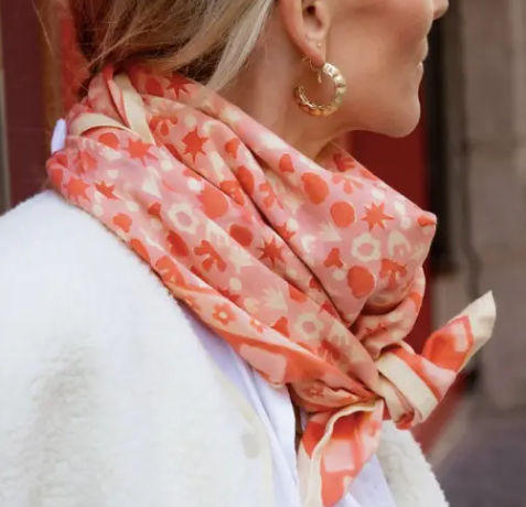 Foulard en coton 100x100