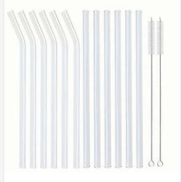 Pailles en verre réutilisables