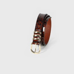 Ceinture en cuir vernis. Ecailles de tortue