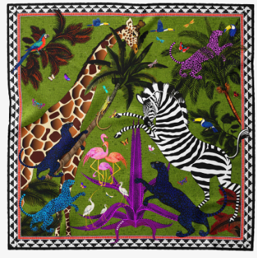 Foulard carré en soie