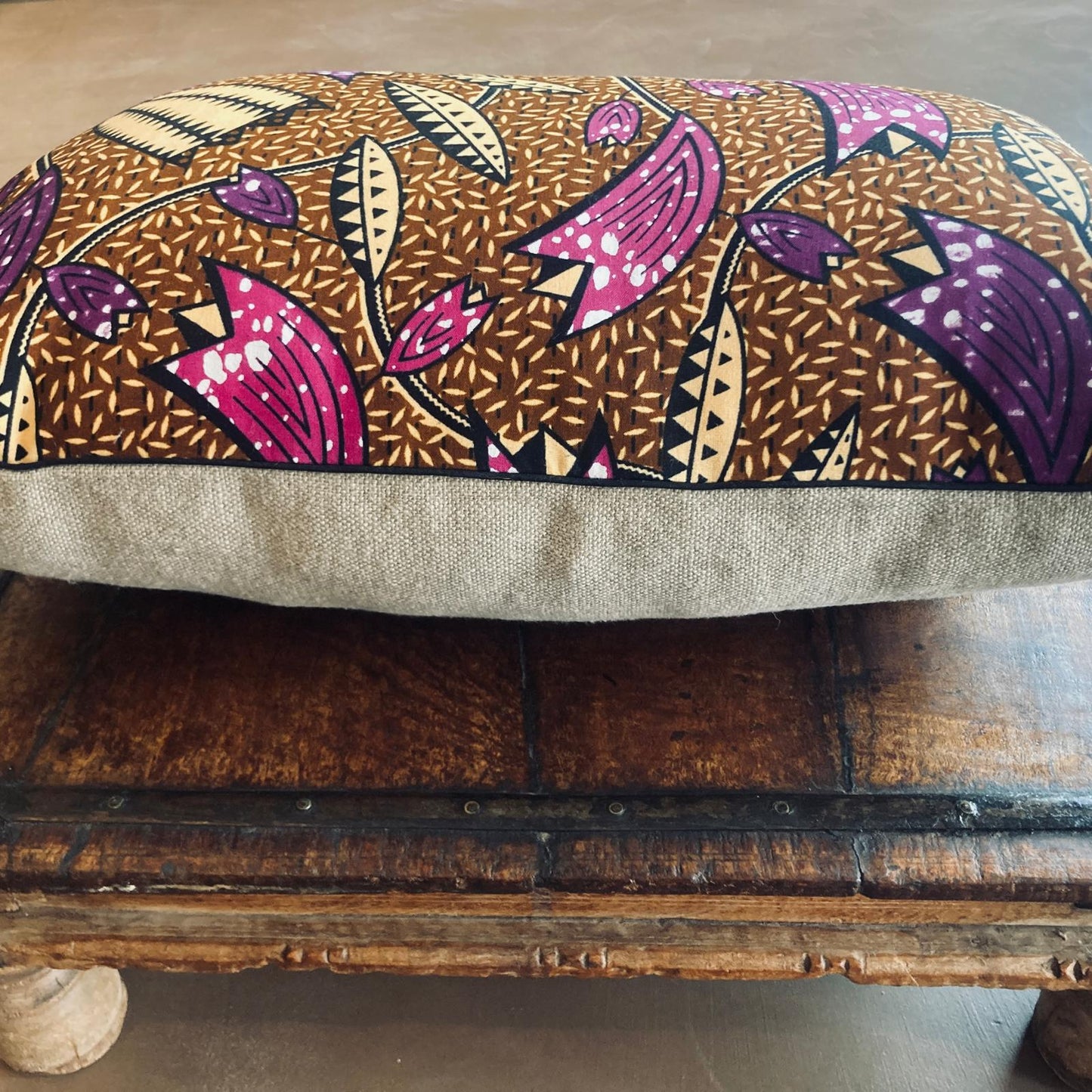 Coussin bi-matière 40x60