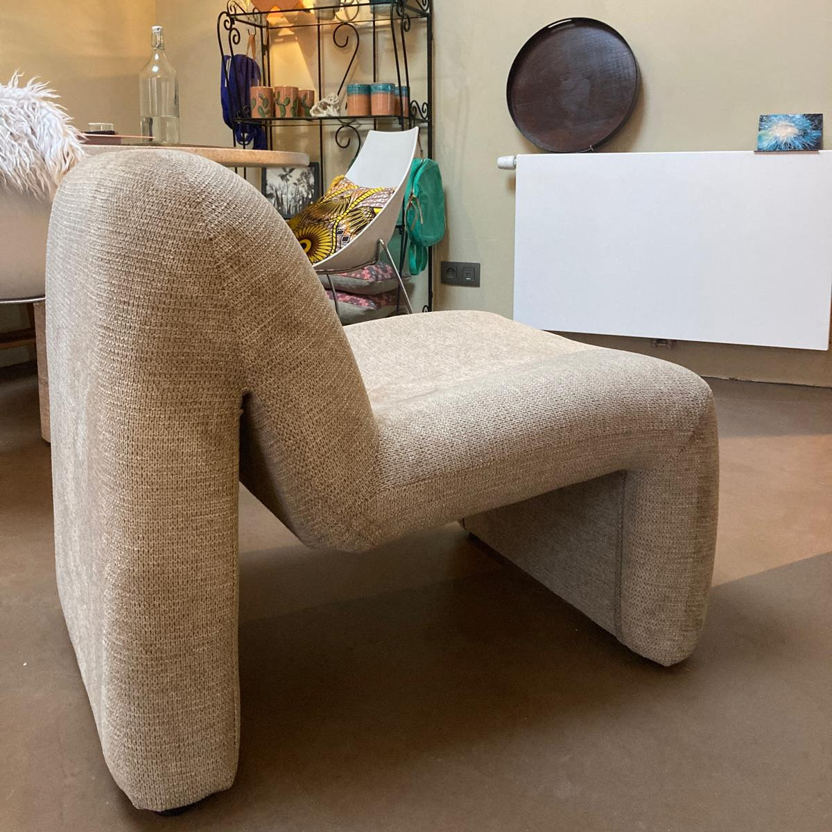 Fauteuil Lounge Beige