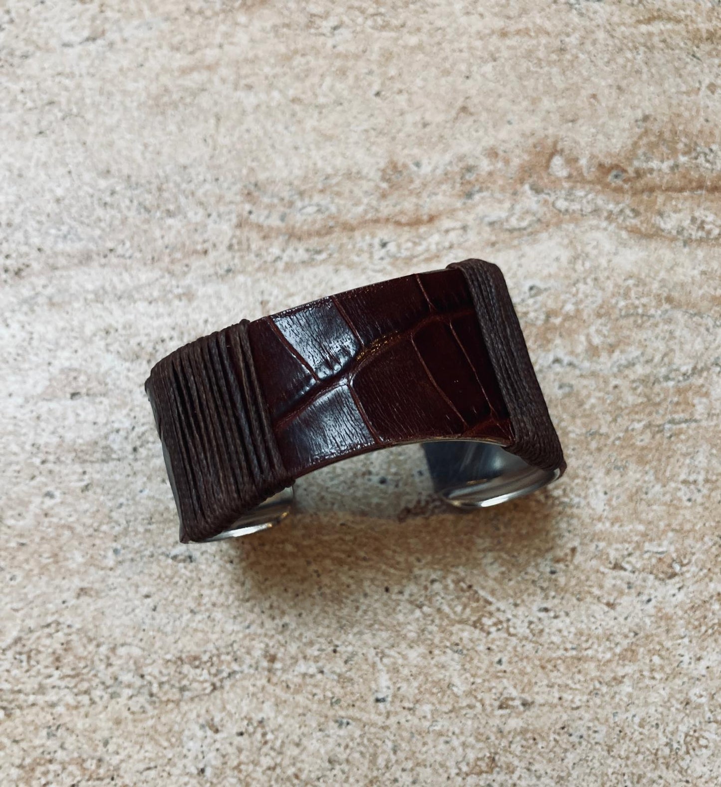 Bracelet bangle cuir