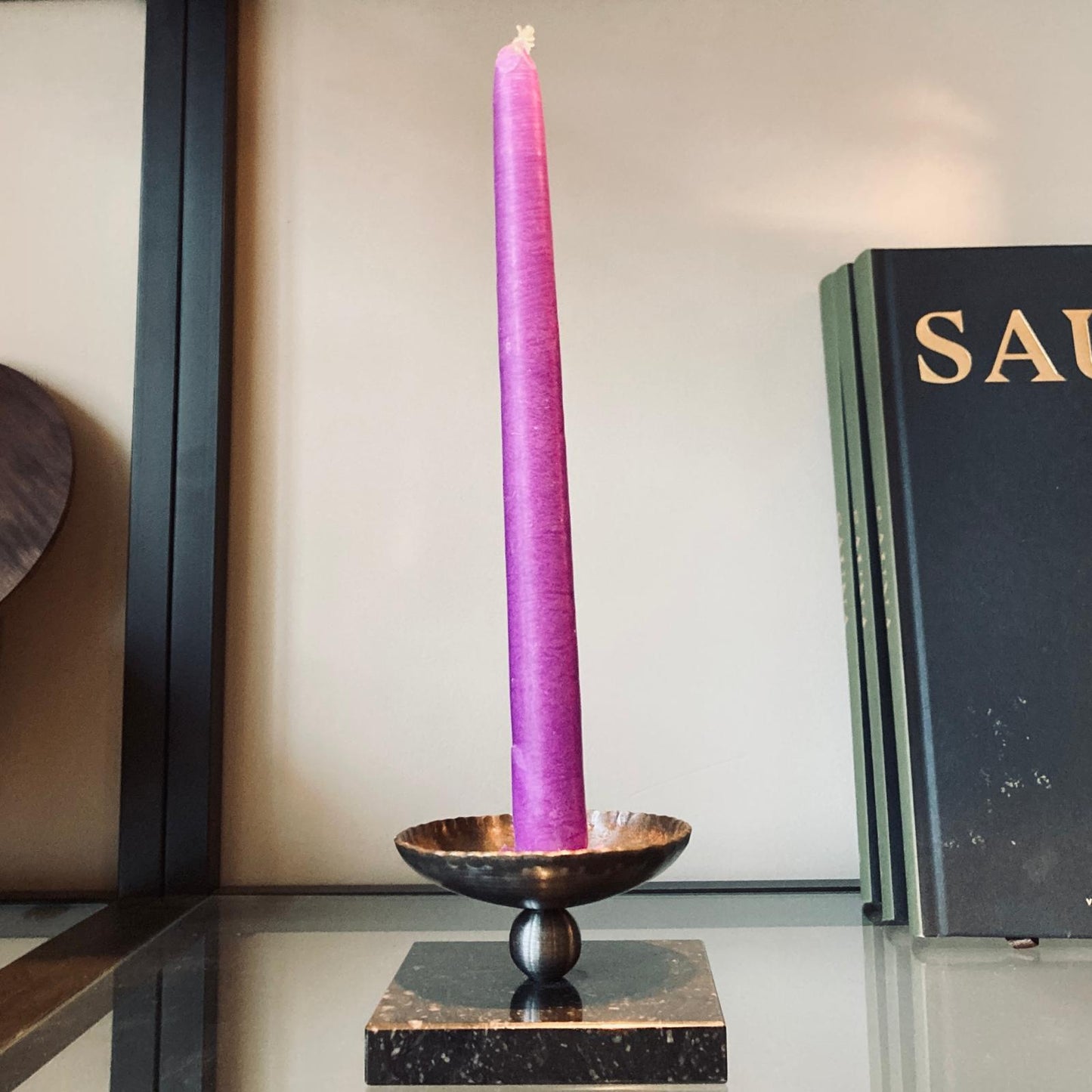 Bougeoir marbre noir