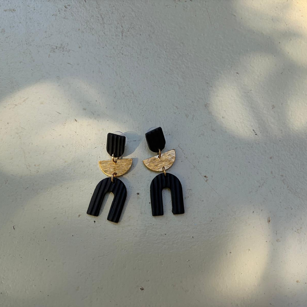 Boucles d'oreilles Striped Black