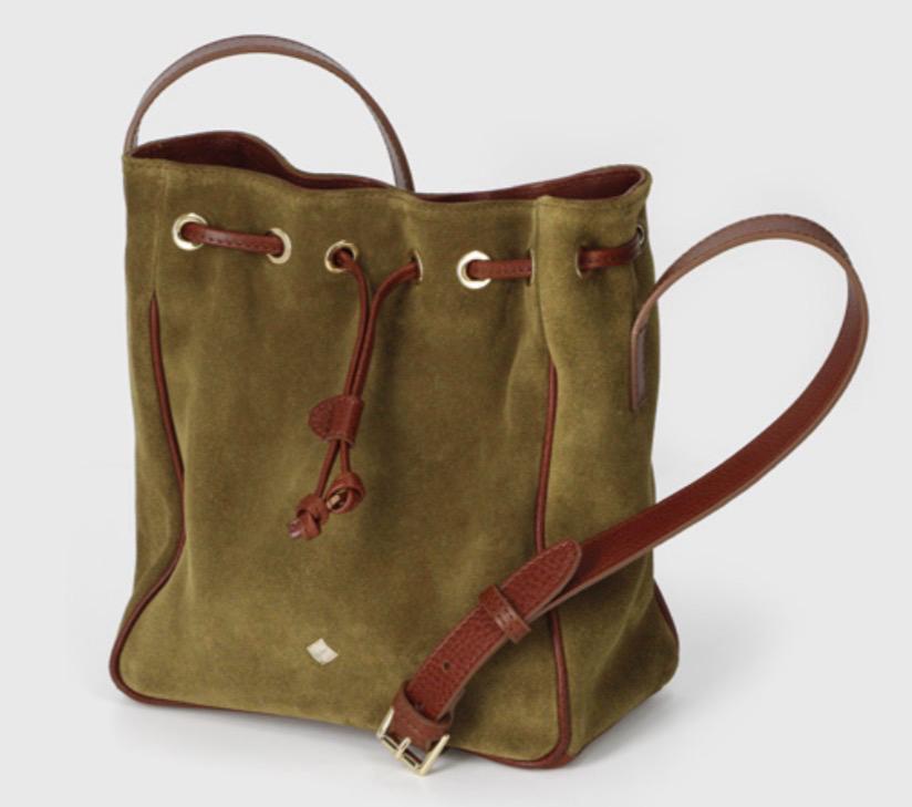 Sac en cuir et velour