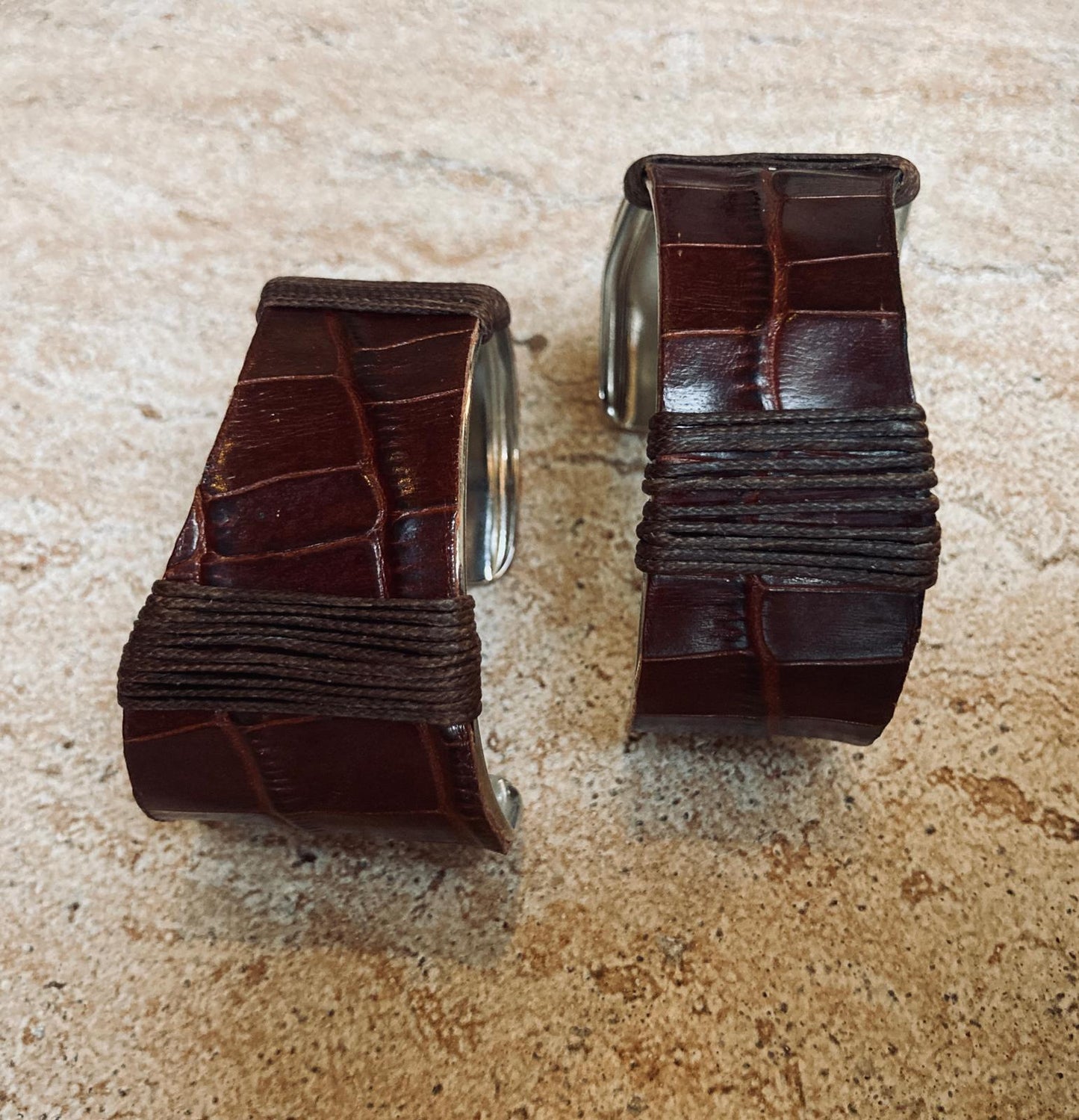 Bracelet bangle cuir