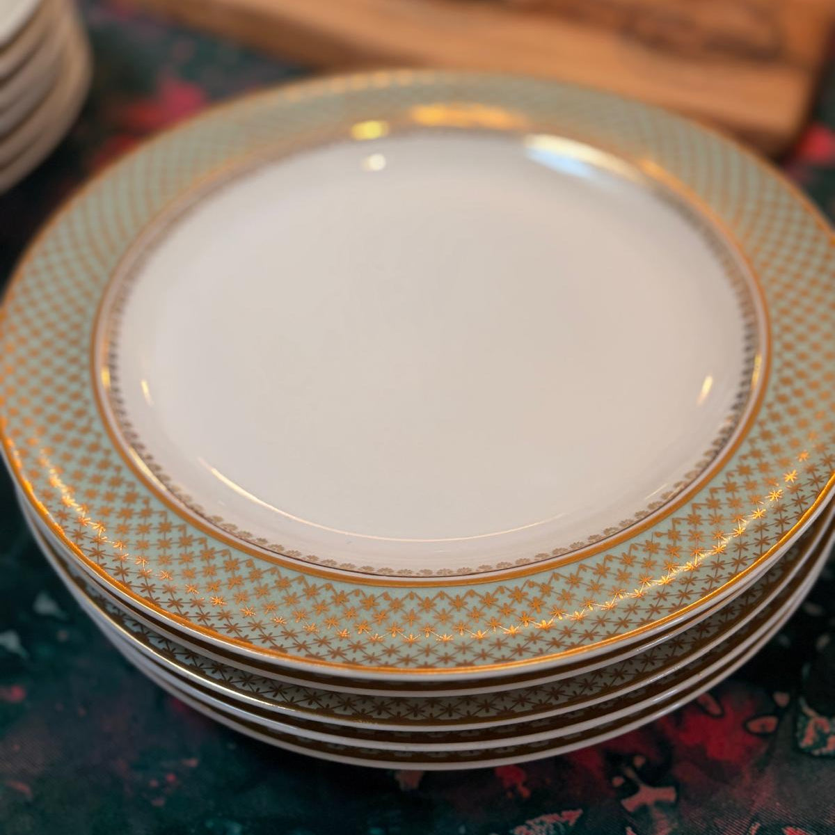 Vaisselle en porcelaine verte