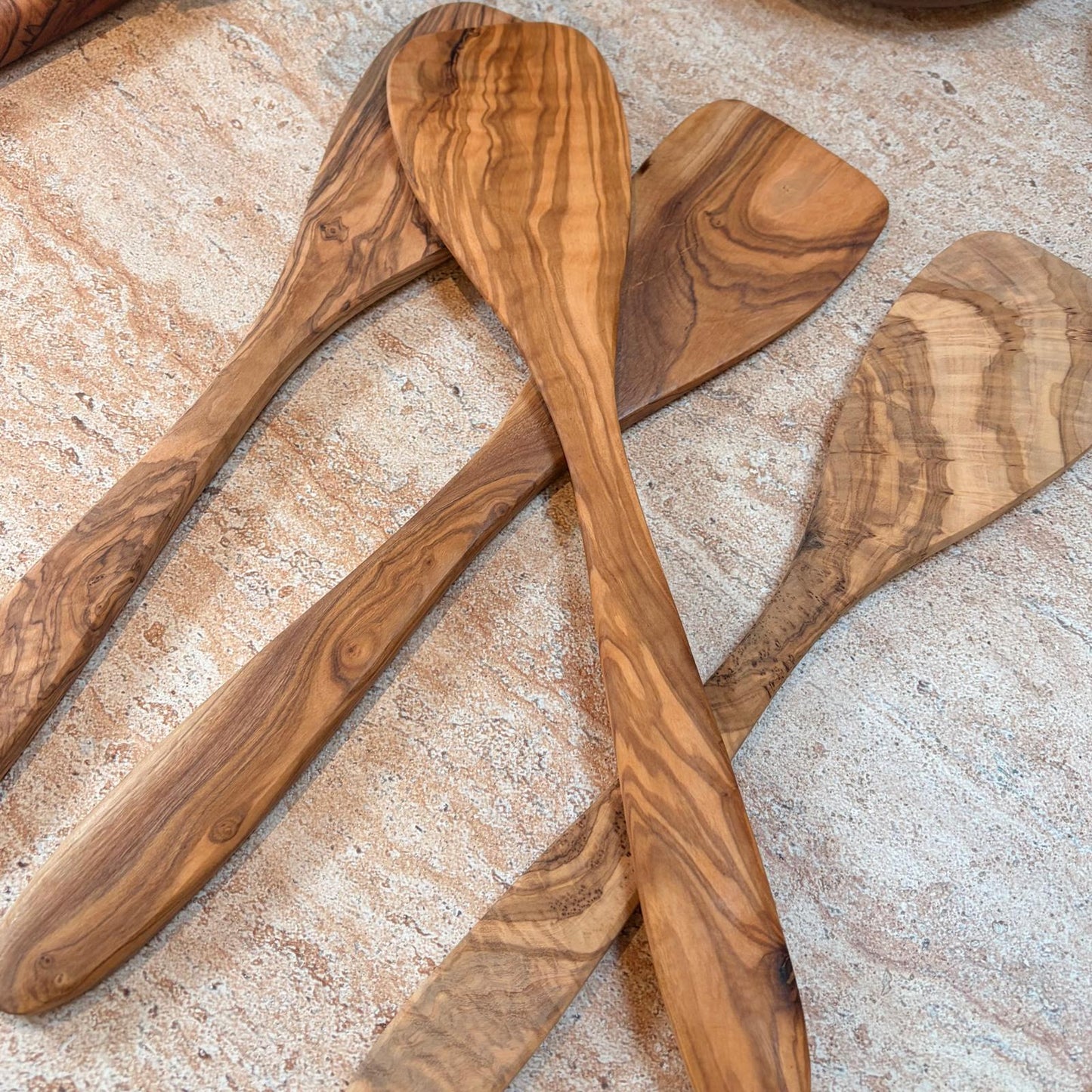 Cuillères en bois d'olivier