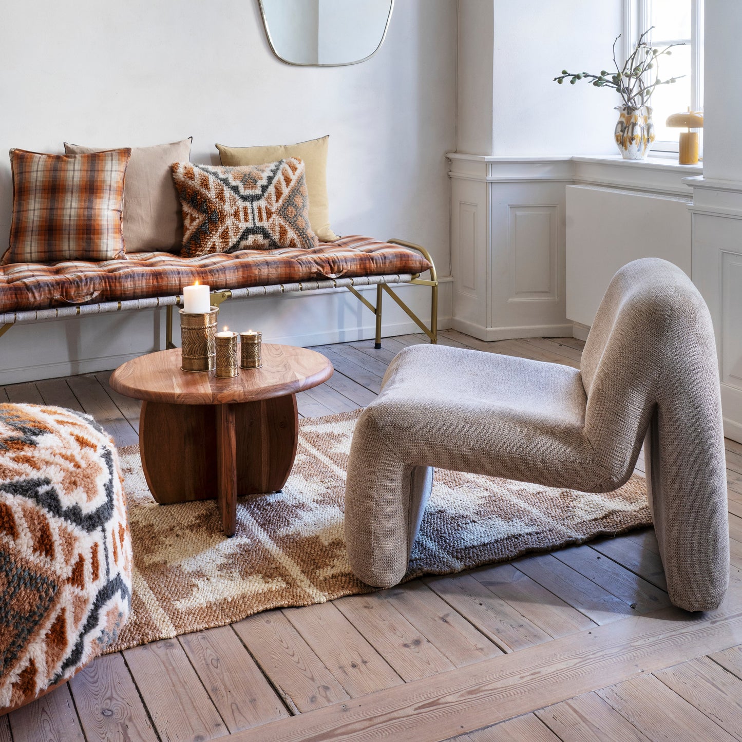 Fauteuil Lounge Beige